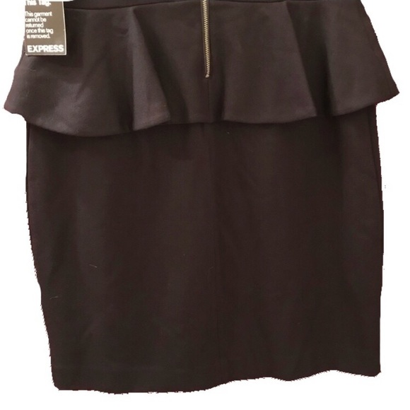 NWT Express Peplum Dress-Black-Size 10 - Picture 3 of 8